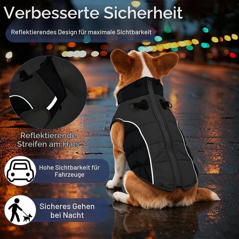Wintermantel Hundemantel Gross Hund, Hundemantel Winter Rollkragen Warme Reflektierende,Haustier Ski