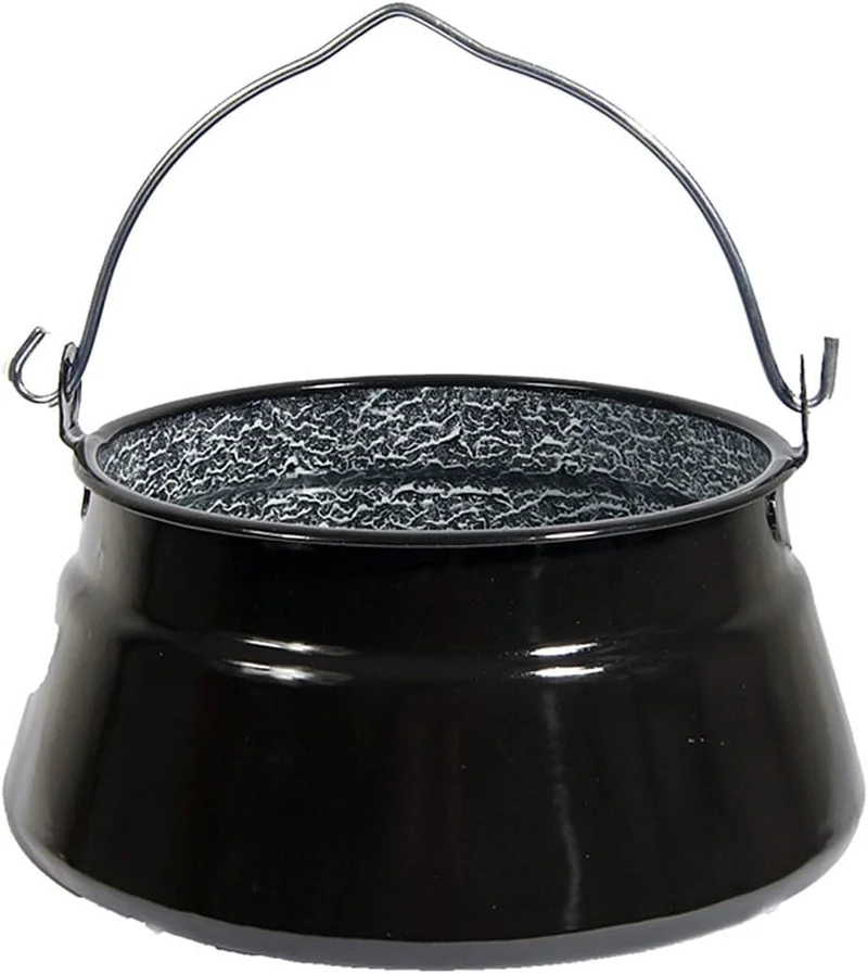 Set Ungarischer Fischsuppekessel Emaille 25 Liter + Gratis Schöpflöffel Fischkessel Suppenkessel kon