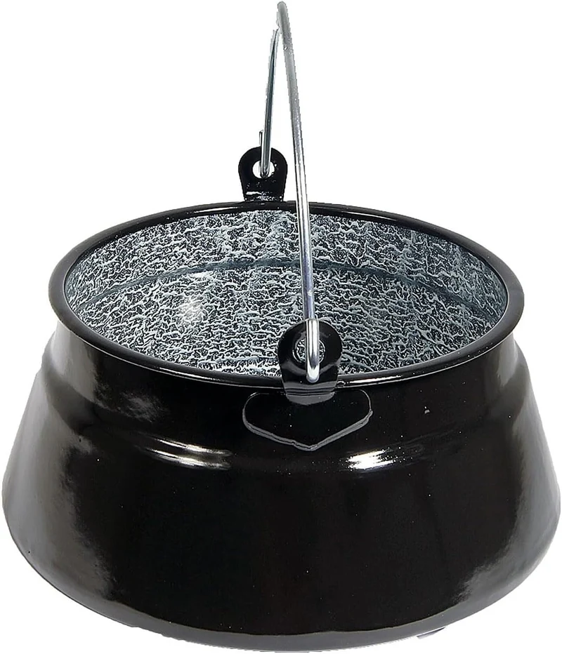 Set Ungarischer Fischsuppekessel Emaille 25 Liter + Gratis Schöpflöffel Fischkessel Suppenkessel kon
