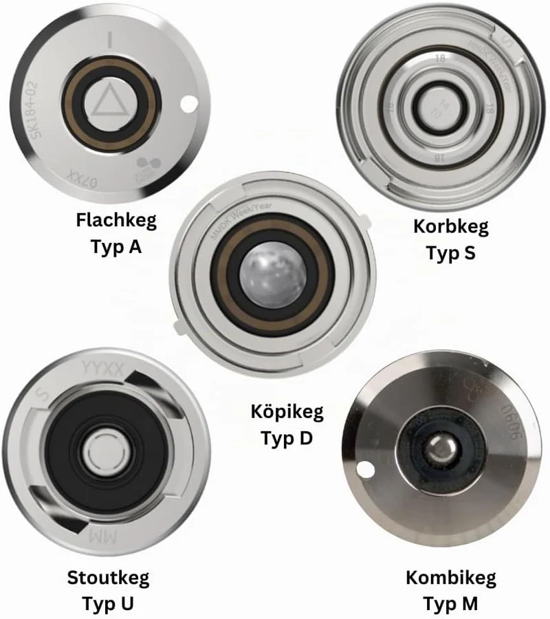 Reinigungsbehälter aus Edelstahl 10l mit Flachfitting (A) z.B. für Bit, Krombacher