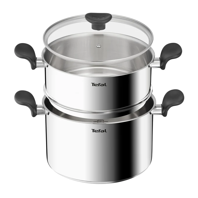 Tefal Primary E3089504 Couscous-Topf 24 cm und Dampfkorb, 4-5 Personen, Induktion, Dampfkorb mit kle