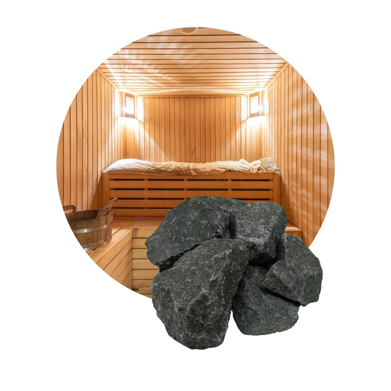 Saunasteine 20 kg Olivine-Diabase Super XXL Grösse 13cm bis 20 cm Schadstofffrei, Hand ausgewählt Sa