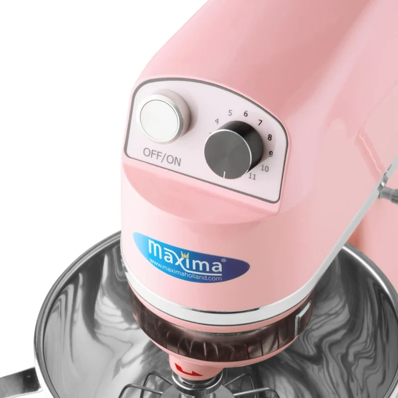 Maxima Gastro Planetenmischer - 7 l - Bis zu 2 kg Teig - Pink