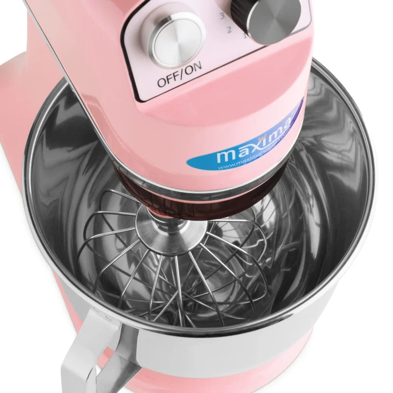 Maxima Gastro Planetenmischer - 7 l - Bis zu 2 kg Teig - Pink