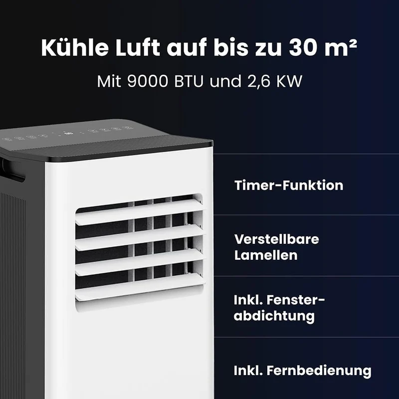 Home Deluxe Mobile Klimaanlage KIMO - 9000 BTU | mobile Klimaanlage, mobiles Klimagerät, tragbare Kl