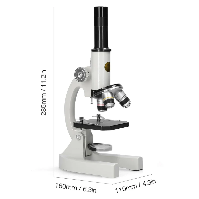ACAGALA 64X-2400X Monokulares optisches Mikroskop Grundschule Kinder Wissenschaft Experimentelle Bio