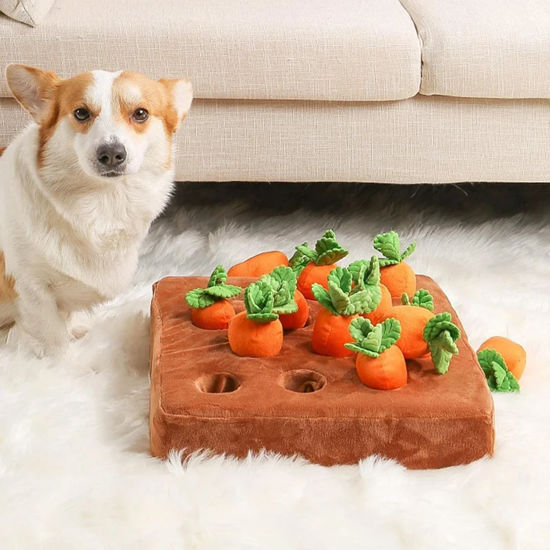 Karotten-Hunde-Puzzlespielzeug, Versteckspiel Für Karottenfarm-Hundespielzeug, Bereichernde Futterma