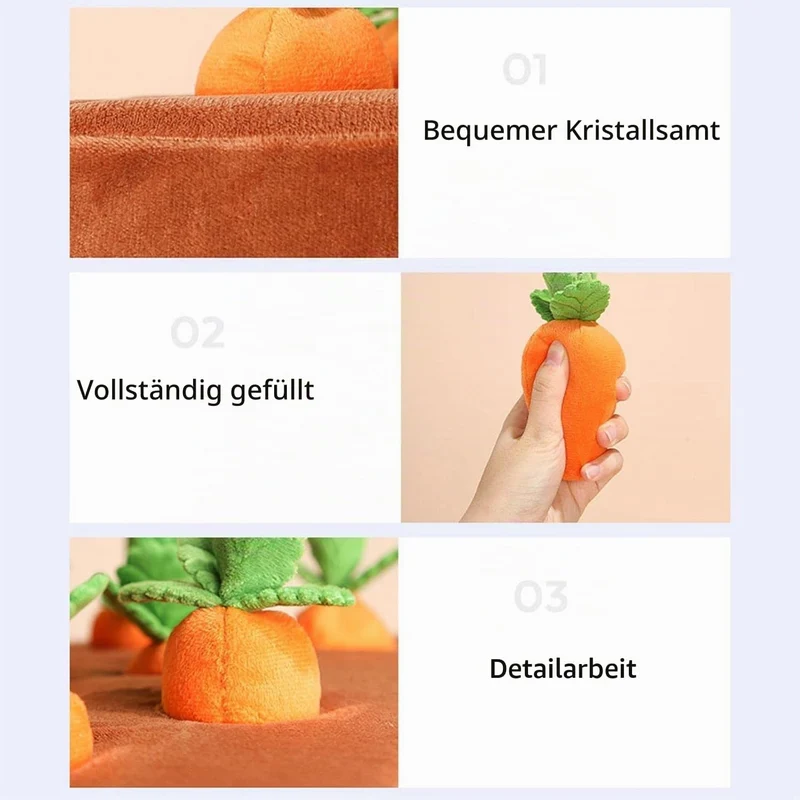 Karotten-Hunde-Puzzlespielzeug, Versteckspiel Für Karottenfarm-Hundespielzeug, Bereichernde Futterma
