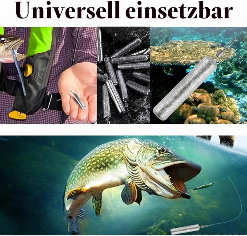 50 Stück Dropshot Bleie, Kleine Zylinder Gewichte zum Meeresangeln, Rostfreie Bleie für das Karpfena