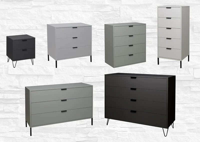 DEINE TANTE EMMA Bonnie/KO_04-119 anthrazit matt Lack Schubladenkommode Kommode Sideboard ca. 119 x