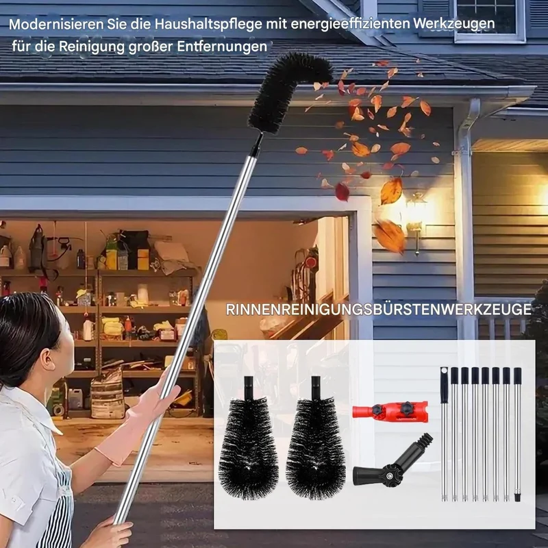 Regenrinne Reinigungs-Werkzeug - Teleskop Dachreinigungsgerät | Mit Reichweite 3,2 m Für Dachreinigu
