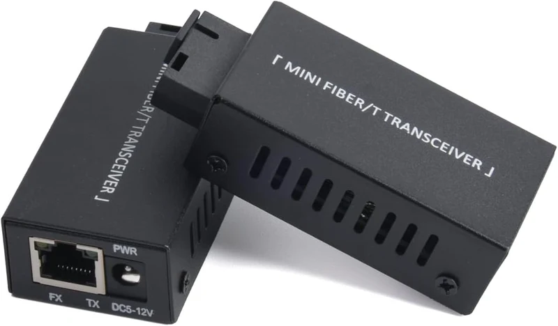 2 Stück Gigabit-Ethernet-Medienkonverter ,Gigabit-RJ-45-Anschluss, Gigabit-SC-Glasfaseranschluss, Er