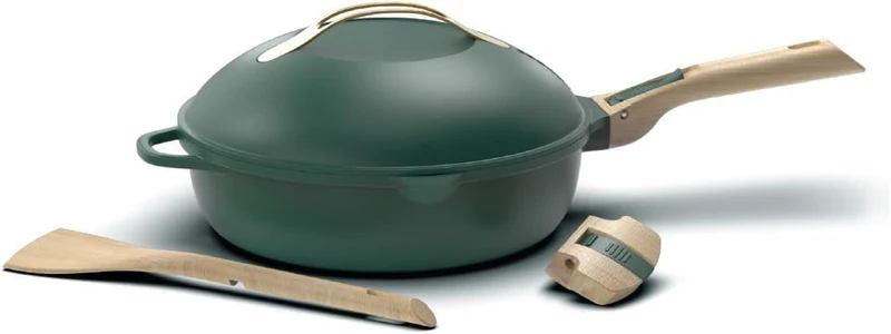 COOKUT - Die fabelhafte 8-in-1-Pfanne – 24 cm – ein einziges Utensil, das Pfanne, Topf, Schmortopf e