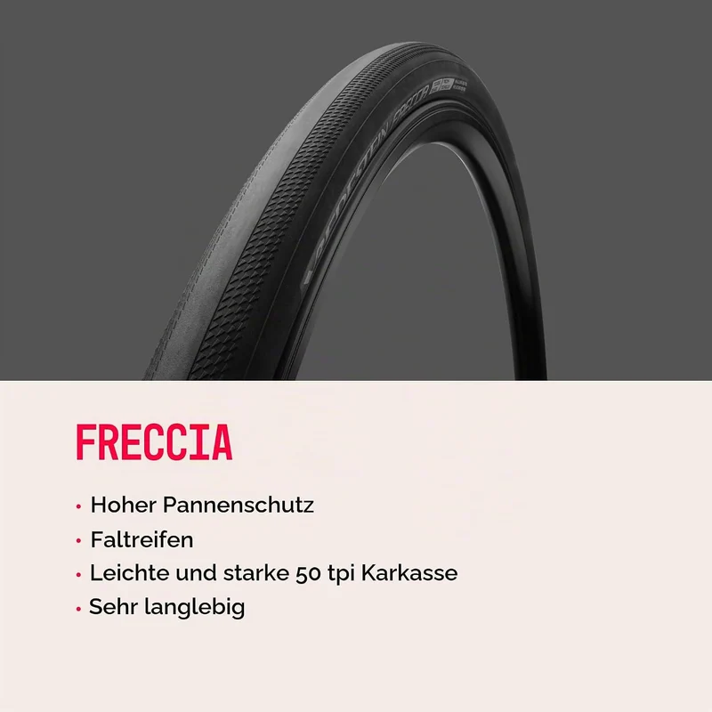 Vredestein Freccia Tricomp Fahrradreifen, 25-622 (700x25C)