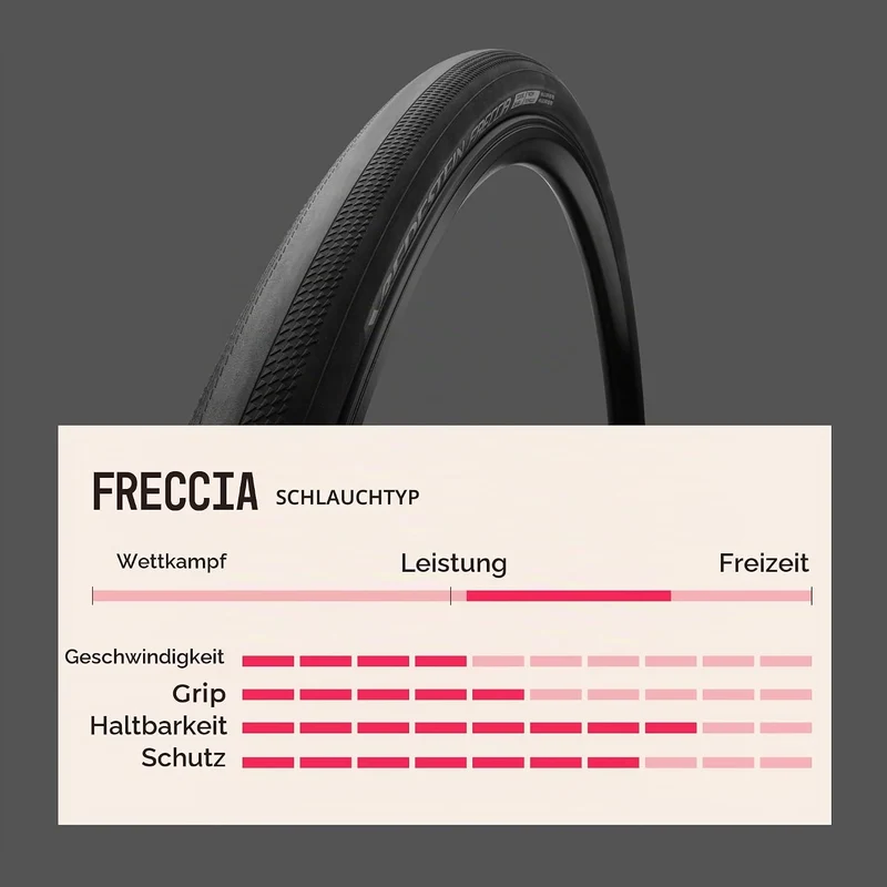 Vredestein Freccia Tricomp Fahrradreifen, 25-622 (700x25C)
