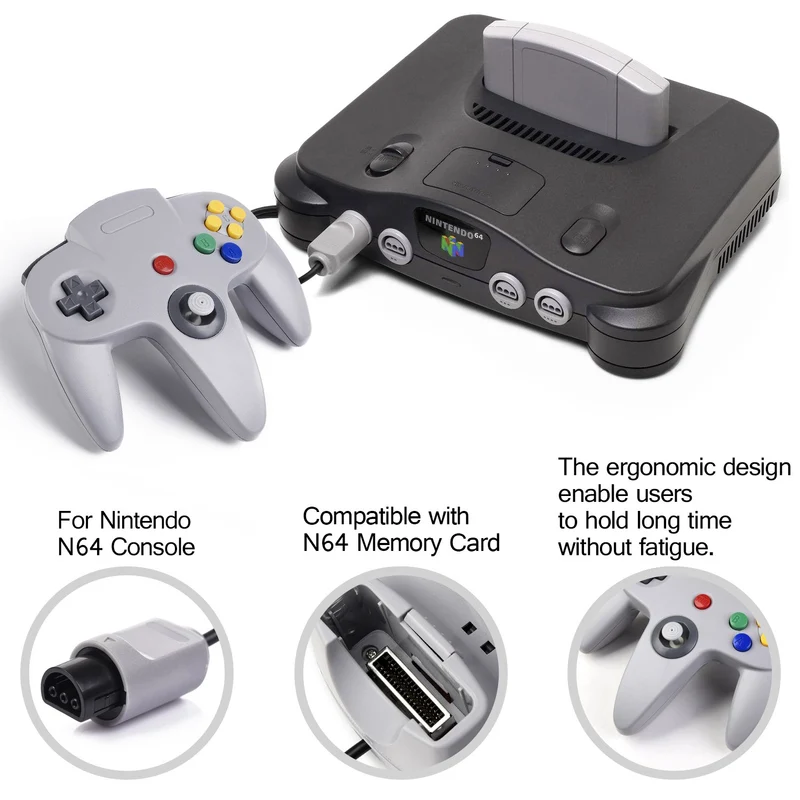 miadore Retro Wired Controllers für N64 Console, Classic Controller Joystick für Nintendo Classic 64