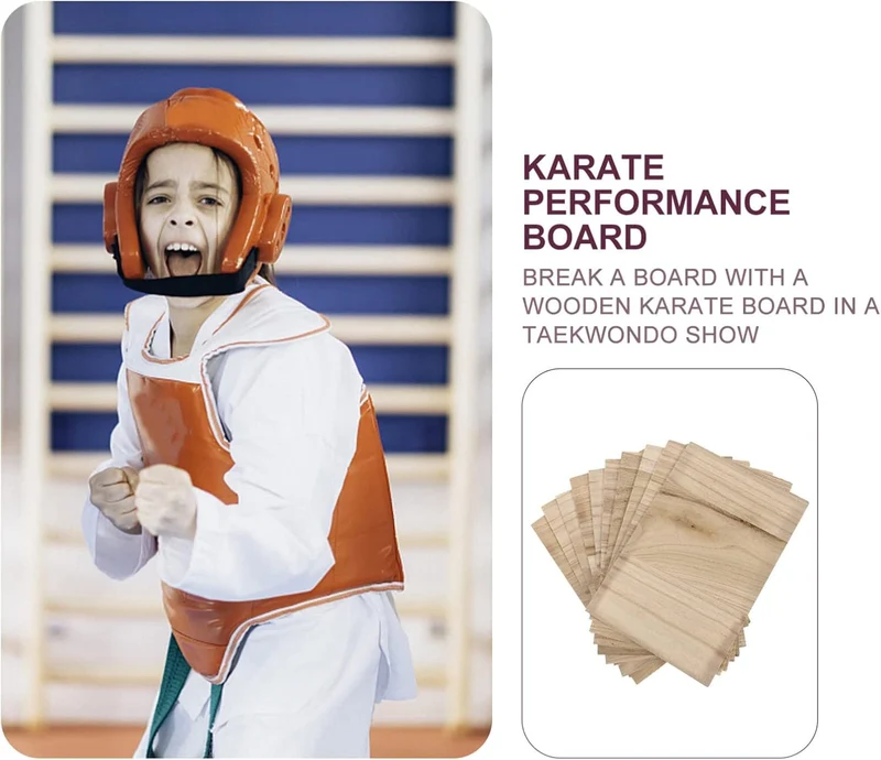Homoyoyo 10 Stücke Holz Zerbrechliches Brett Professionelle Taekwondo- Übungsbrett für Kinder Erwach