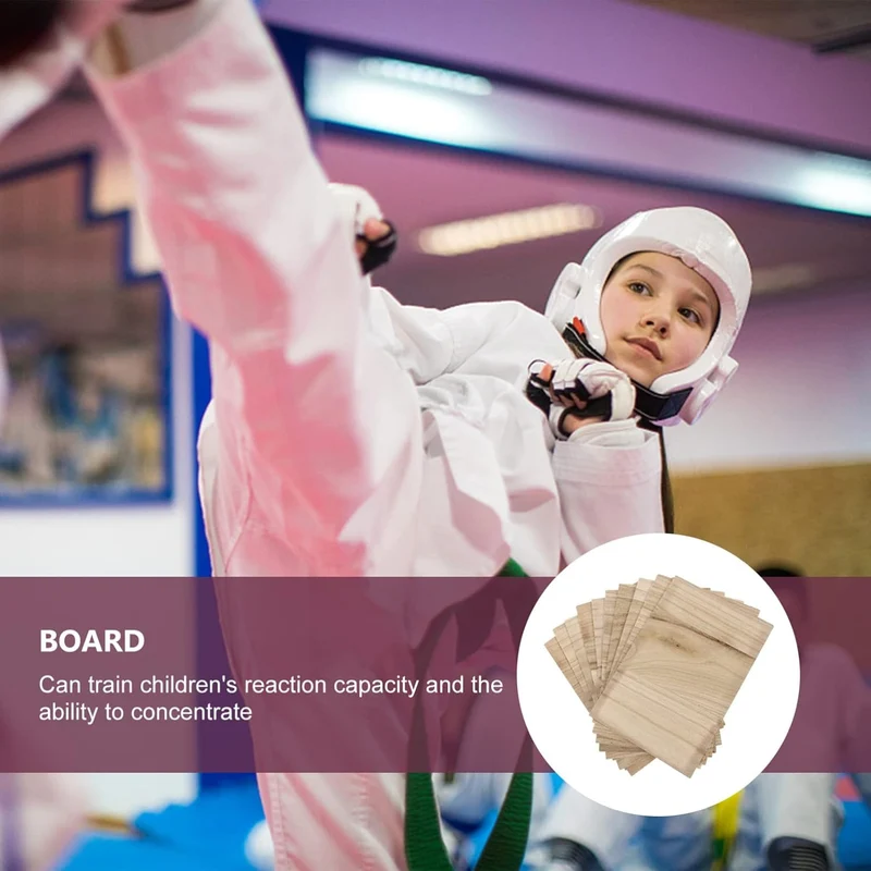 Homoyoyo 10 Stücke Holz Zerbrechliches Brett Professionelle Taekwondo- Übungsbrett für Kinder Erwach