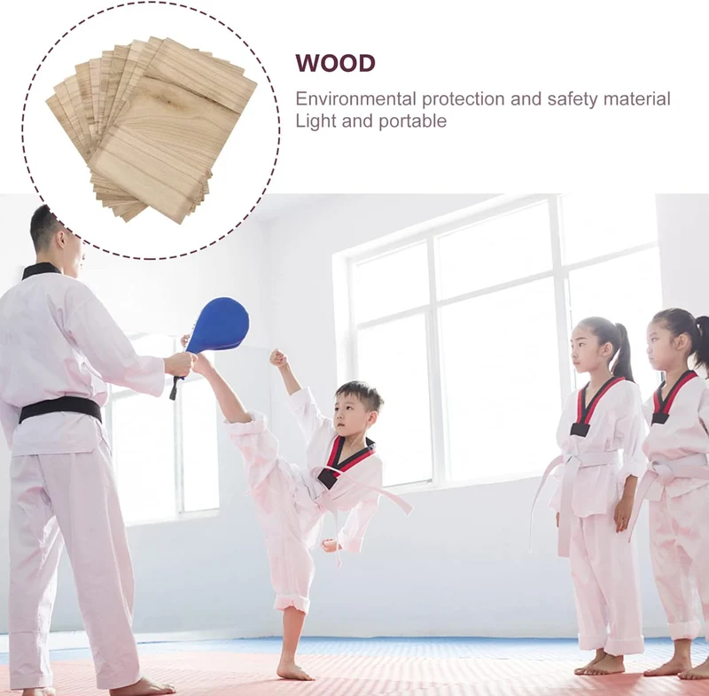 Homoyoyo 10 Stücke Holz Zerbrechliches Brett Professionelle Taekwondo- Übungsbrett für Kinder Erwach