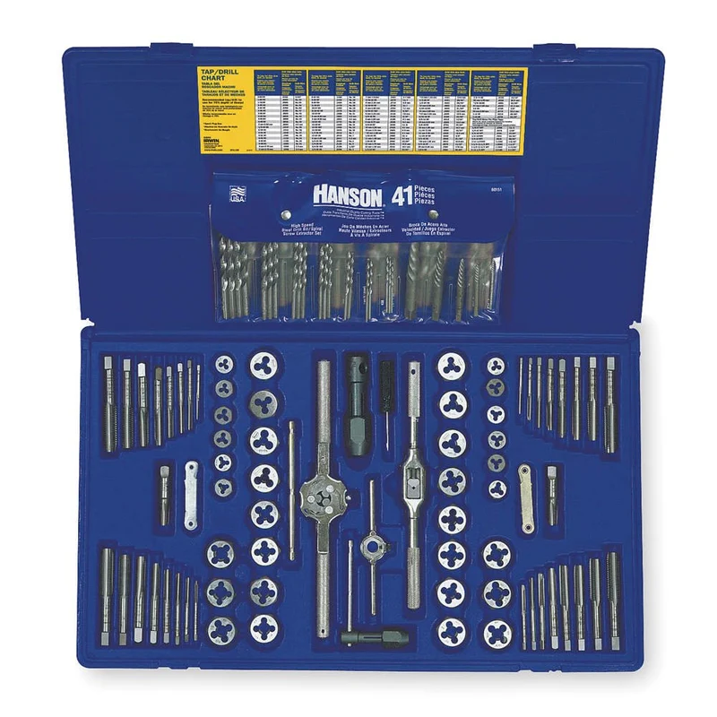 IRWIN Gewindeschneider-Set mit Bohrern, Maschinenschraube/SAE/metrisch, 117-teilig (26377) 117-Piece
