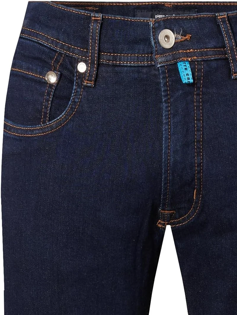 Pierre Cardin Herren Hose Lyon | Männer Jeans, Stoffhose | Tapered Fit 32W / 32L Dark Blue Stonewash