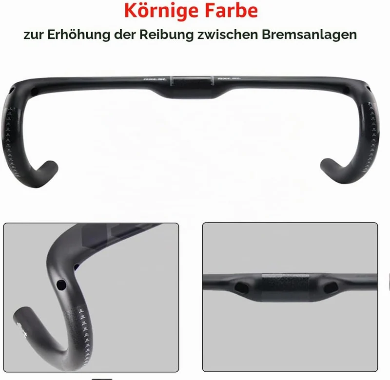 fahrradlenker carbon rennrad,RXL SL 31.8mm carbon lenker aero lenker rennrad UD glänzend 400mm, Schw