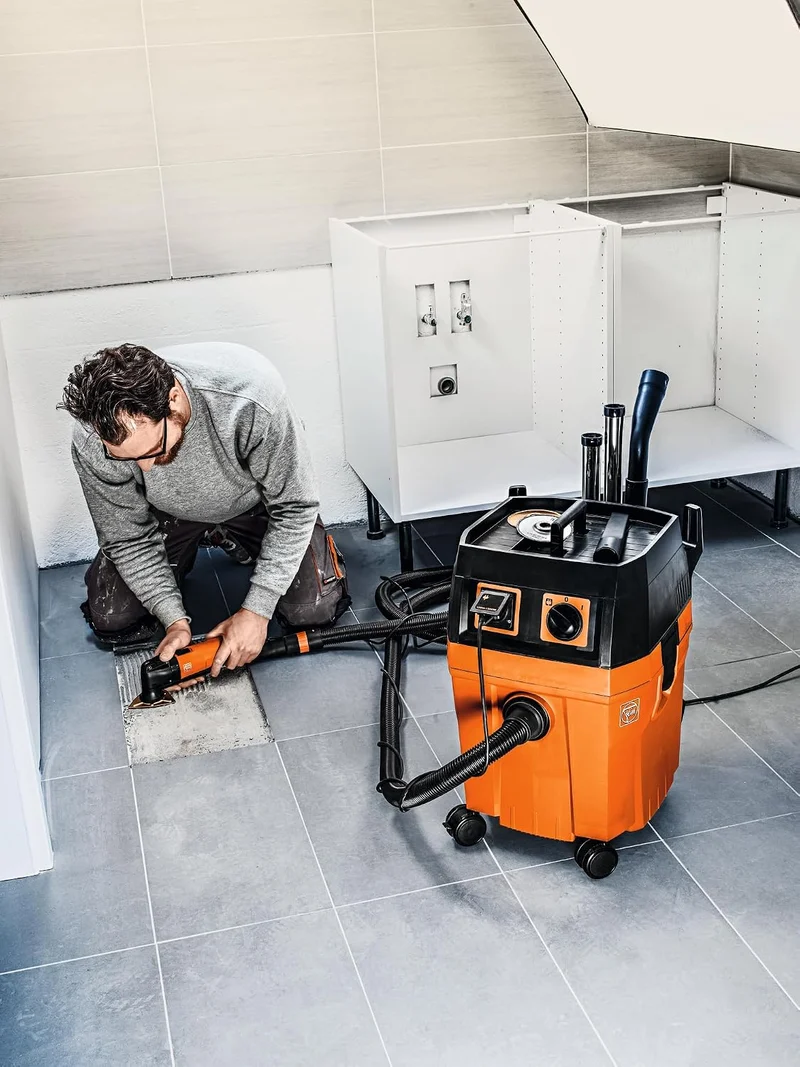 FEIN Nass- / Trockensauger Set DUSTEX 35L (Industriestaubsauger 1380W, Behälter 32l, extra Steckdose