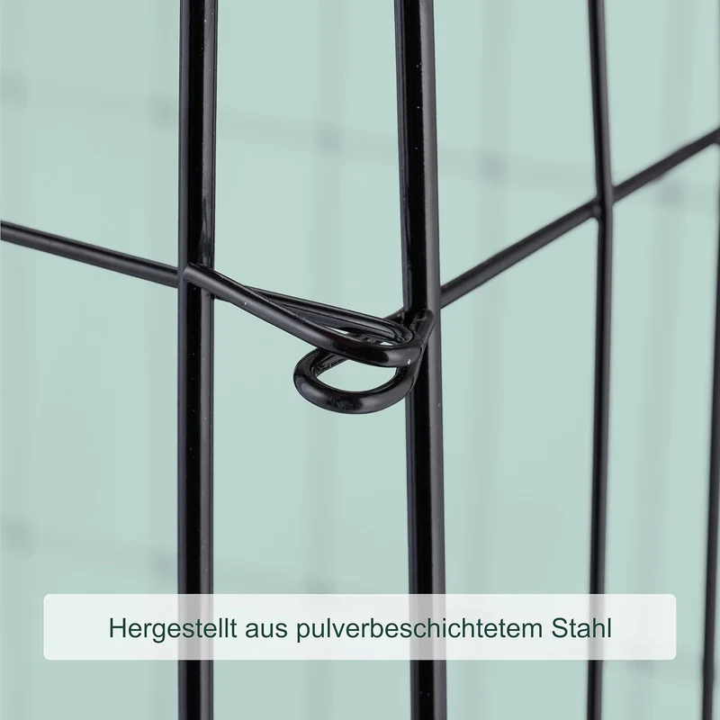 Relaxdays Komposter Metall, Bodengitter und Füsse, HBT: 68 x 46 x 46 cm, für Gartenabfall, Kompostgi