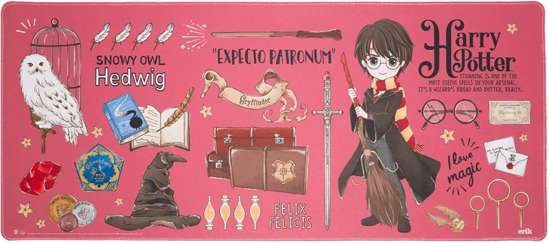 Grupo Erik XL Gaming Mauspad Harry Potter - Gaming Mousepad Gross - Mousepad XXL - Mauspad Gaming -