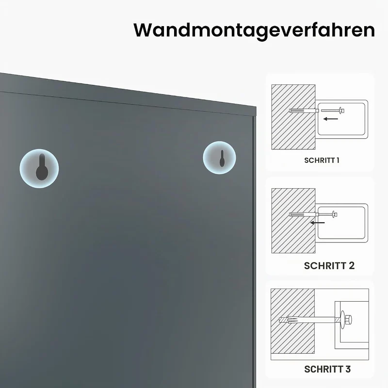 VEEHAUS Schuhregal, schmal, hoch, Schuhschrank, mit magnetischem Deckel, Wandmontage, aus Metall (Gr