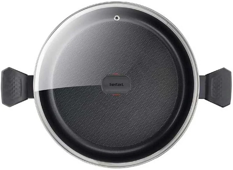 Tefal Kochtopf 30 cm (12,2 l) + Glasdeckel, für alle Herdarten ausser Induktion, Antihaftbeschichtun
