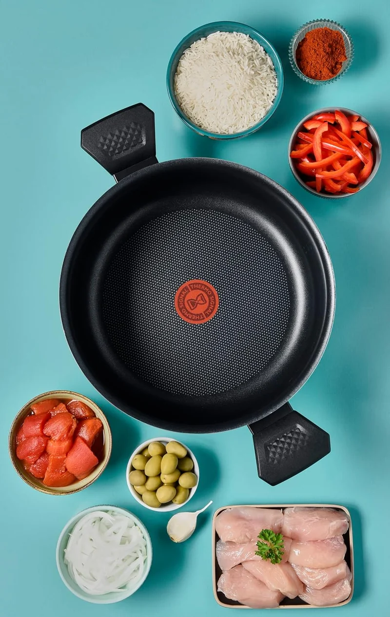 Tefal Kochtopf 30 cm (12,2 l) + Glasdeckel, für alle Herdarten ausser Induktion, Antihaftbeschichtun