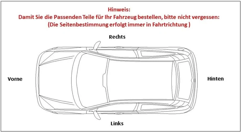 HZ-DESIGN Bremslicht 3. Bremsleuchte für Heckklappe in Rot kompatibel mit Mercedes V-Klasse Vito W44