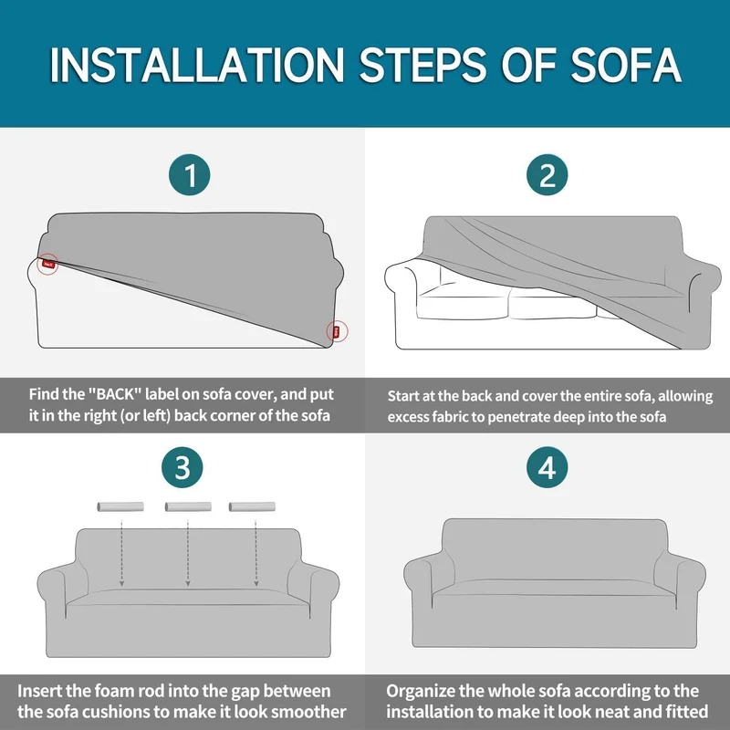 YSTELLAA Stretch Sofa überzug 1 Sitzer, Super Elastisch Sofabezug Mit Armlehnen Waschbarer, kratzfes