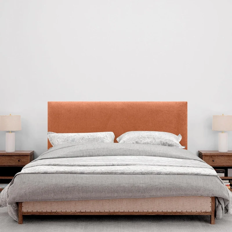 DHOME Kopfteil aus Kunstleder oder Stoff AQUALINE - Glatt Mit Beinen, Gepolstert, Luxusbett (Kunstle