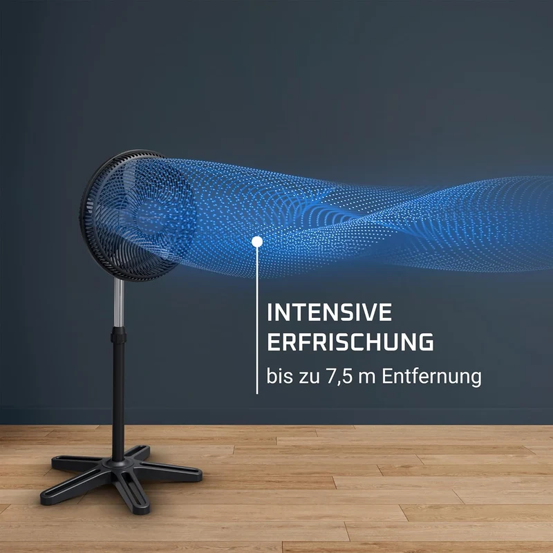 Rowenta Turbo Essential Standventilator, Schwarz, VU3110F3 51 db/ 3 Geschwindigkeitsstufen Schwarz,