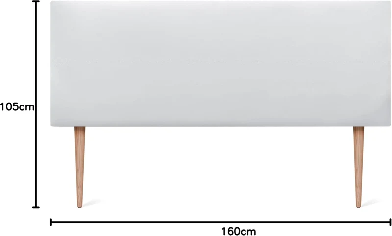 DHOME Kopfteil aus Kunstleder oder Stoff AQUALINE Glatt mit Beinen Kopfteil gepolstert Luxusbett Kop