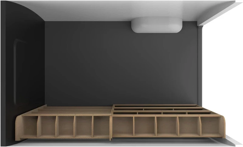 Vanify - Kompatibel mit Ford Transit Custom L2 2012+ Fahrzeugeinrichtung Fahrzeugregale, Werkzeugkas