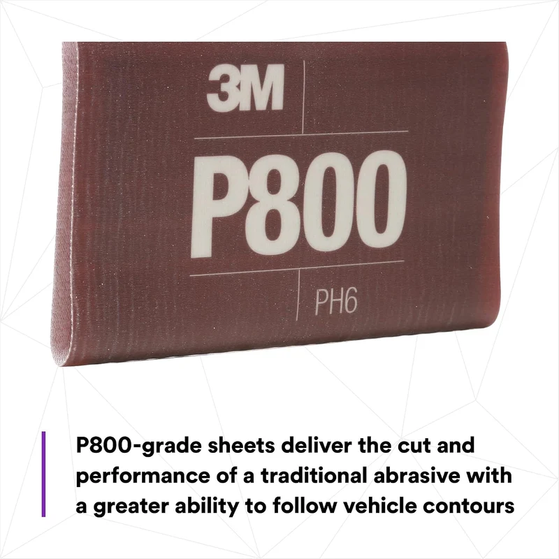 3M Hookit Flexible Schleifmittel 270J, 34340, P800, 14 x 17,3 cm, 25 Blatt pro Karton Number of item
