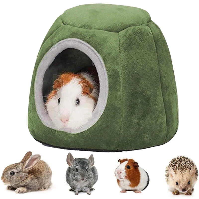 Hamster Haus Bett mit Aufhängeöse für Hamster, Chinchillas, Meerschweinchen & Kleintiere (Grün A), G
