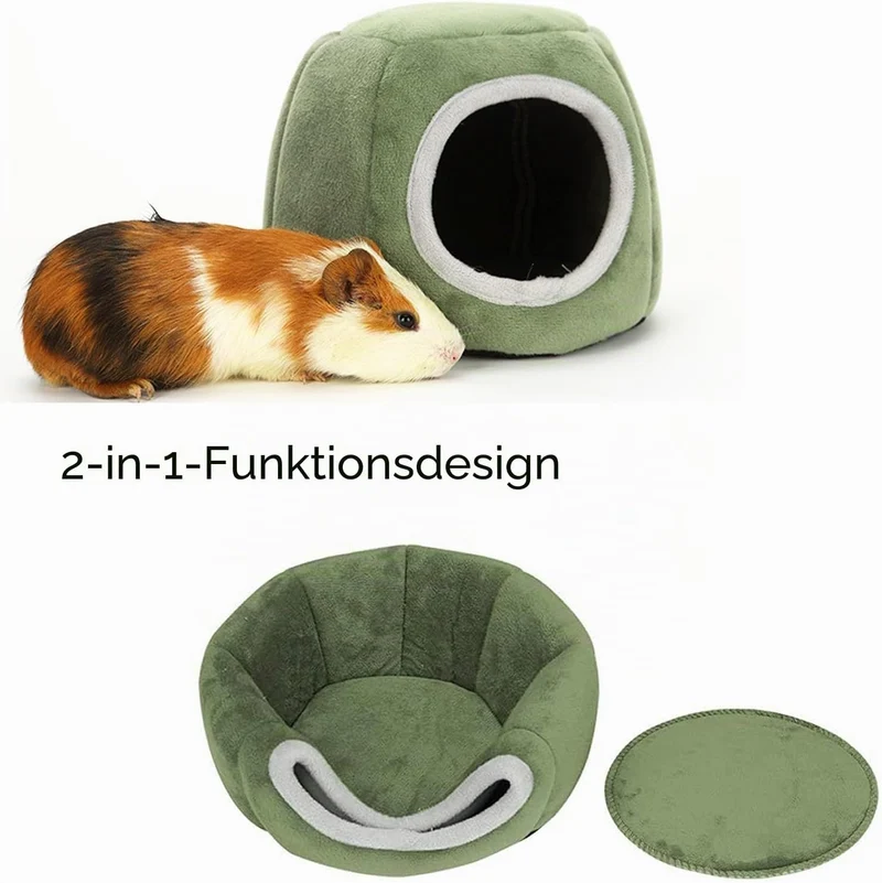 Hamster Haus Bett mit Aufhängeöse für Hamster, Chinchillas, Meerschweinchen & Kleintiere (Grün A), G