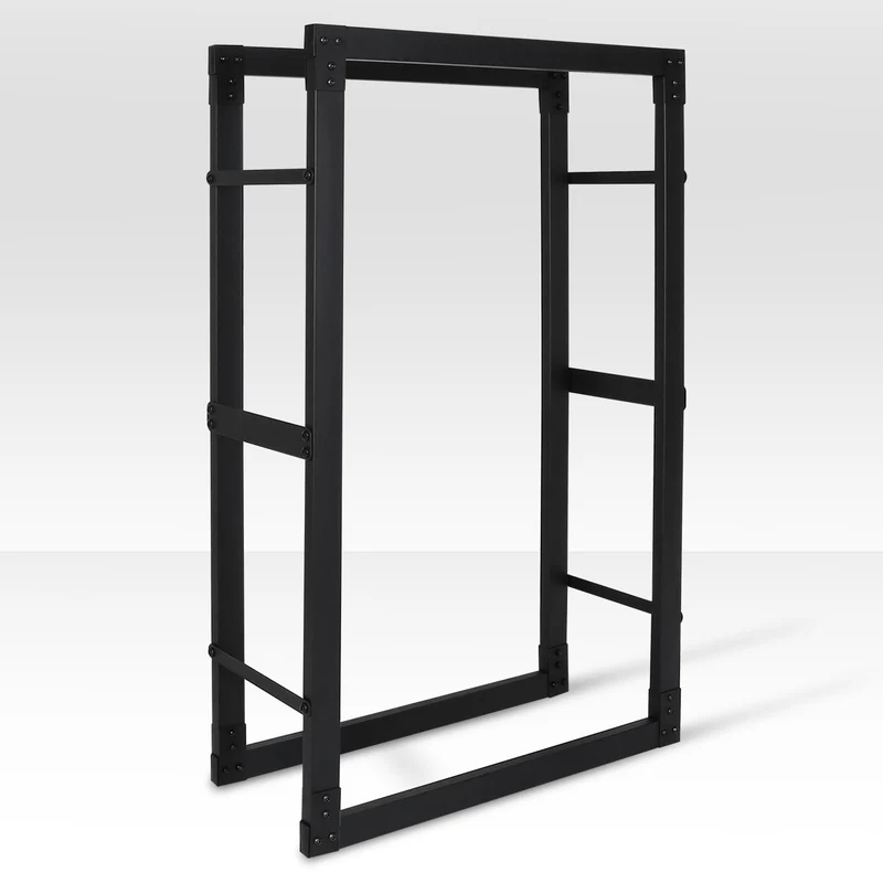 Kaminholzregal innen, 80x25x150CM Brennholzregal für innen aussen, Kaminholzständer metall, Holzstän