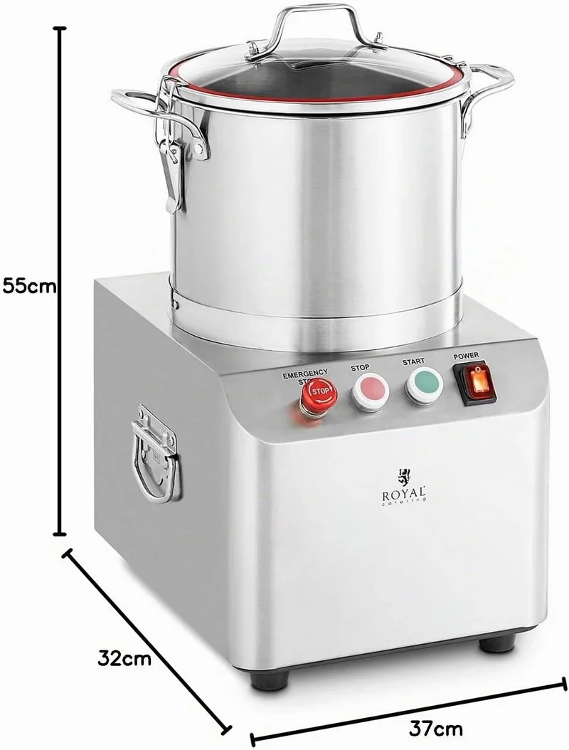 Royal Catering RCBC-10.1 Tischkutter 1400 U/min 10 l Küchenkutter Kutter Küchenmaschine