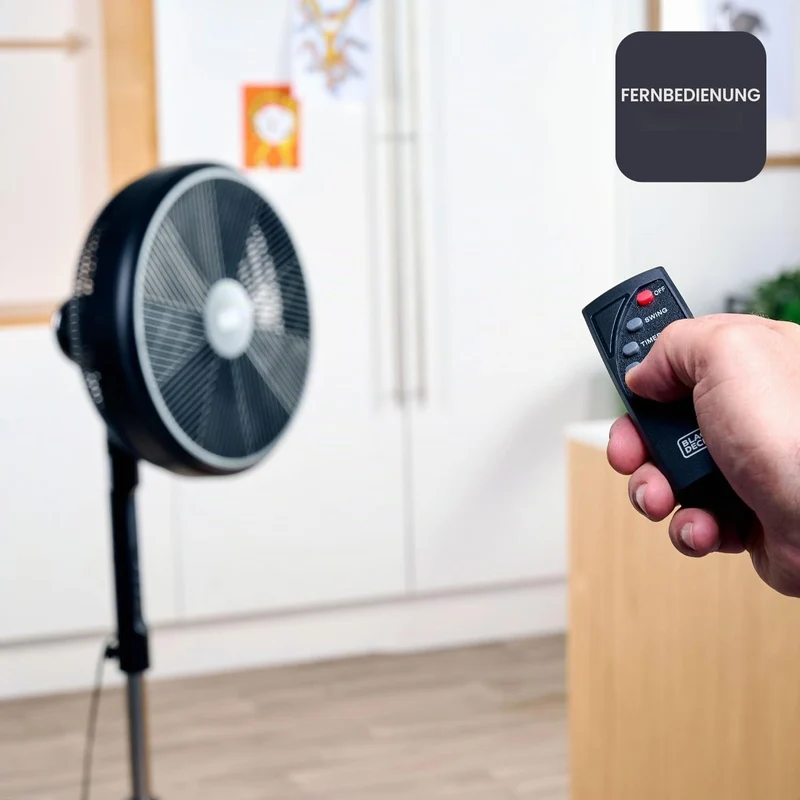 BLACK+DECKER - Standventilator BXEFP51E | 55W | 3 Geschwindigkeiten | 3 Modi: Natur, Brise, Schlaf |