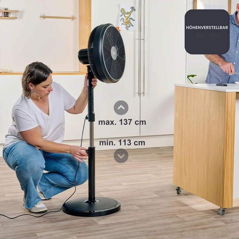 BLACK+DECKER - Standventilator BXEFP51E | 55W | 3 Geschwindigkeiten | 3 Modi: Natur, Brise, Schlaf |