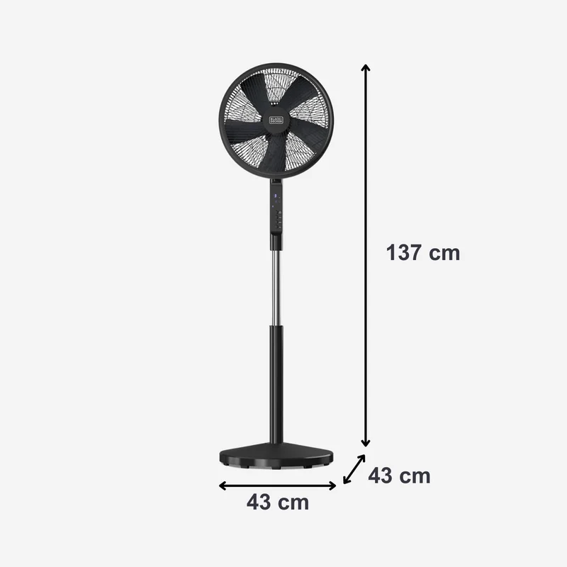 BLACK+DECKER - Standventilator BXEFP51E | 55W | 3 Geschwindigkeiten | 3 Modi: Natur, Brise, Schlaf |