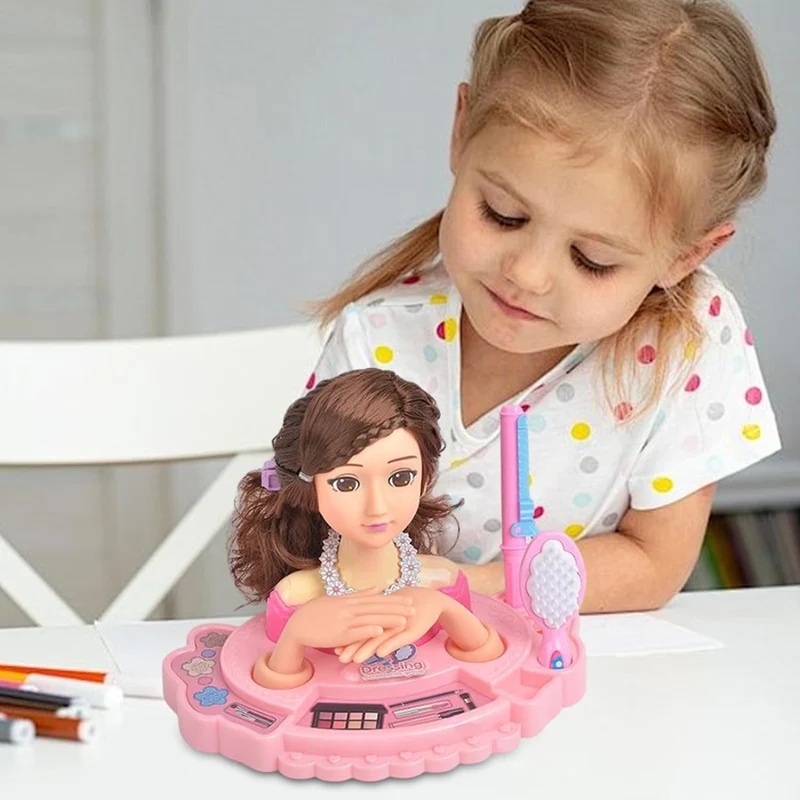 Make Up Und Haarstyling Puppenkopfspielzeug, Make Up Friseur Puppenstyling Kopfspielzeug Mit Haarzub