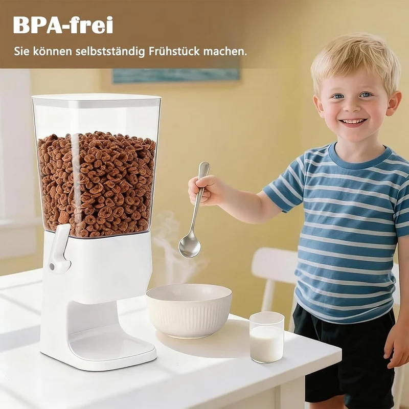 Müslispender, Lebensmittelspender 3.2 L Cereal Dispenser & Cornflakes Spender Zerkleinert Keine Cere