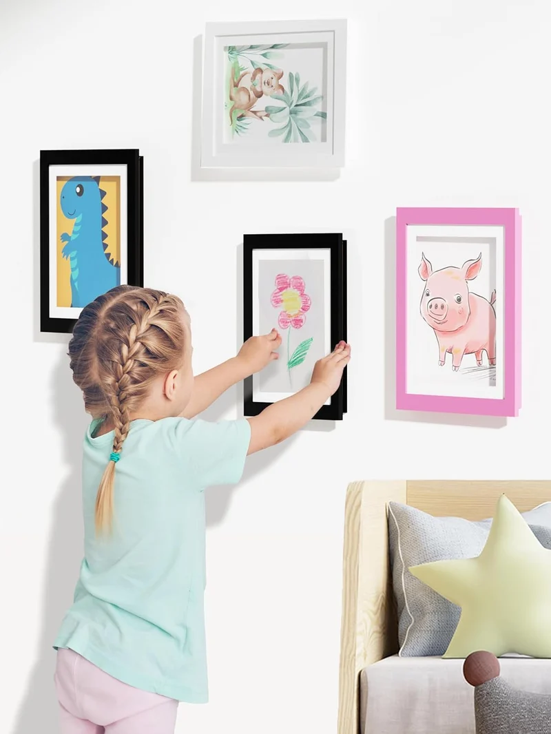 Orionstar Kunst-Bilderrahmen für Kinder, austauschbar, Frontöffnung, für 30 x 21 cm, 100 A4-teilig,