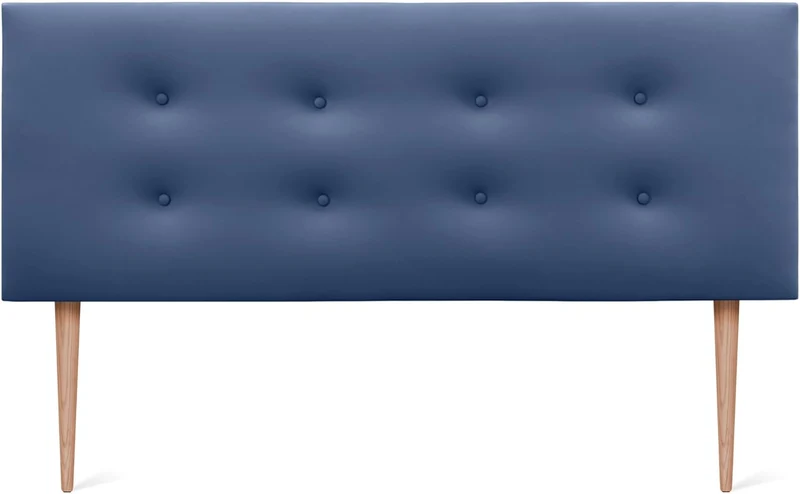 DHOME Kunstleder oder Stoff Kopfteil AQUALINE Pro mit 2 Reihen von Knöpfen gepolstertes Kopfteil Lux